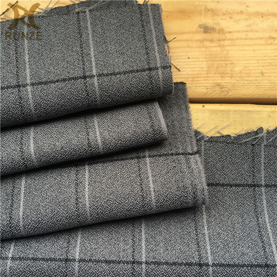 300D Polyester Cationic Big Black Line Checks Fabric for Outdoor Jackets Plaid Style
