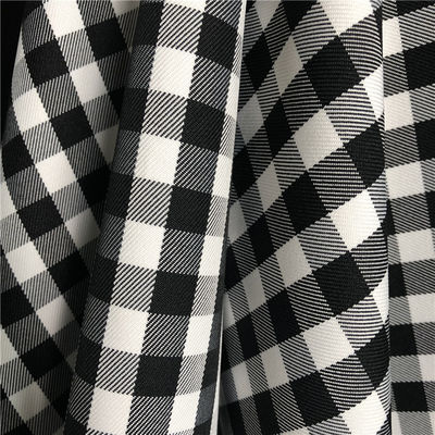 TWILL 300D Polyestergarn gefärbt, schwarz-weiß gewebt
